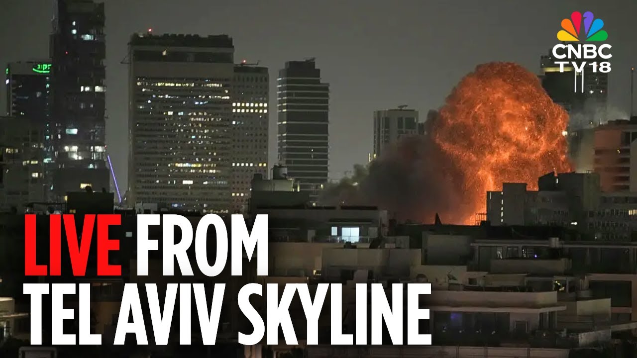 LIVE: Tel Aviv & Jerusalem Skyline View as Iran Launches New Attacks on Israel in Tel Aviv | N18G