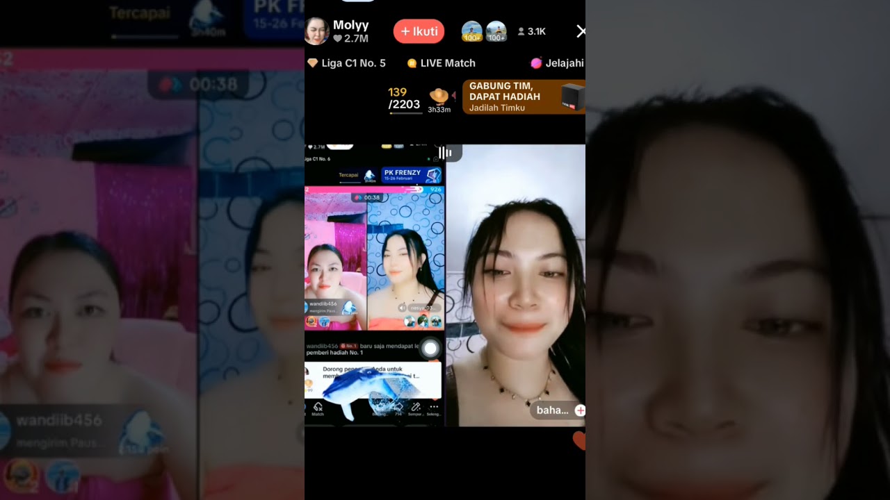 Live tik tok cilok pake timun 👍