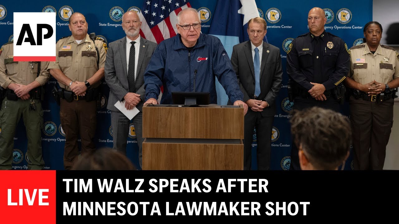 LIVE: Tim Walz speaks after Minnesota lawmaker shot