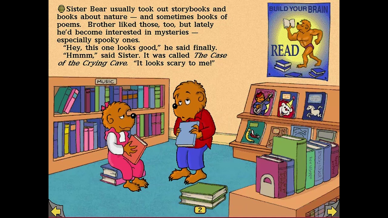 Living Books: The Berenstain Bears In The Dark Full Playthrough