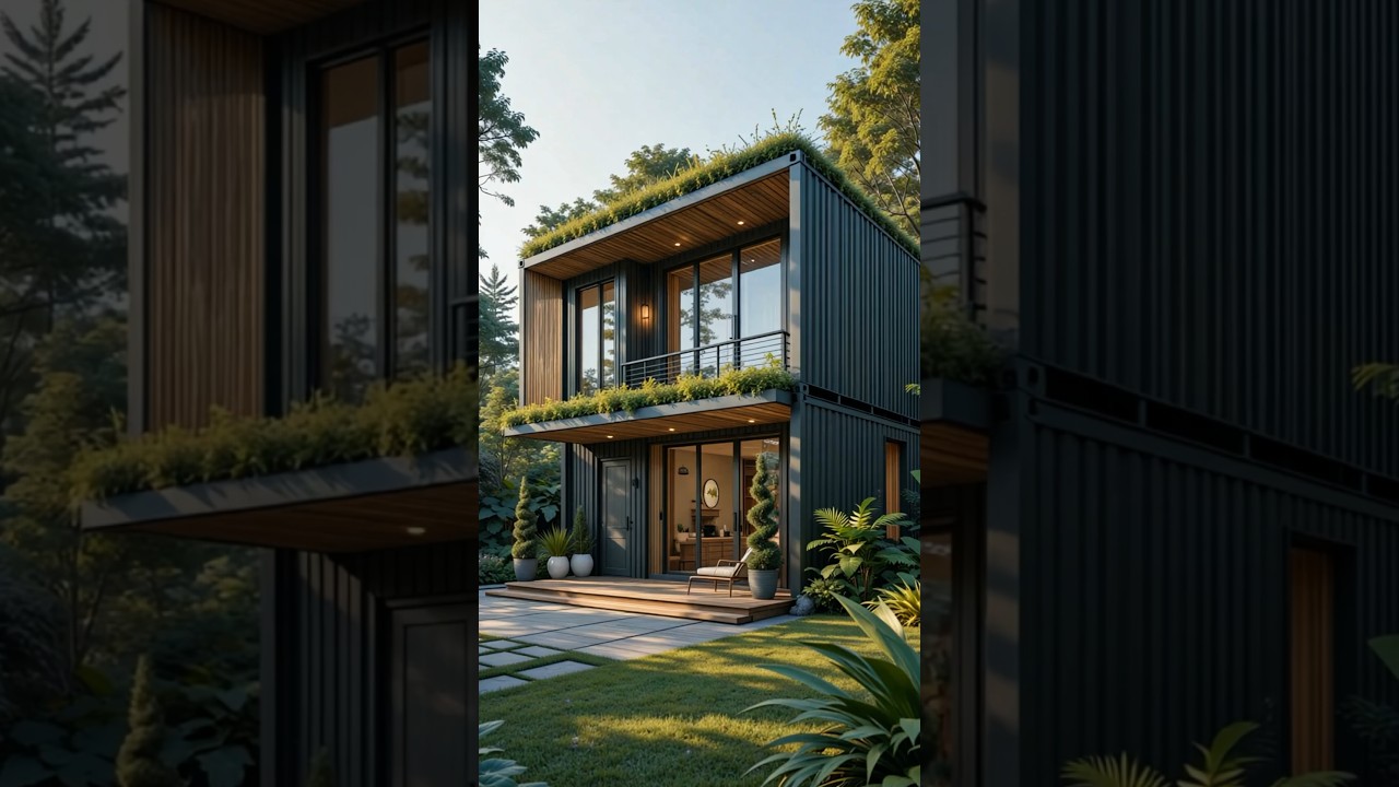 Living in a Green Roof Container Villa! 🏡💚 | Off-Grid & Ultra-Modern
