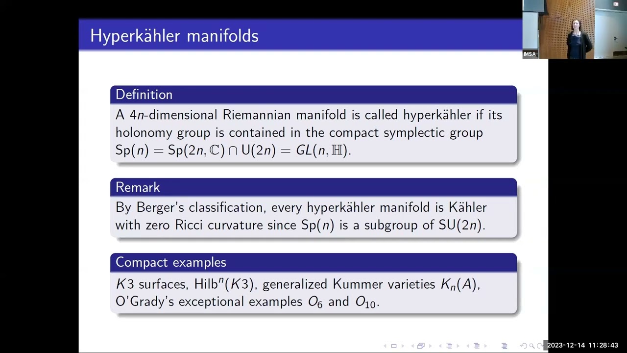 Ljudmila Kamenova: Twistor spaces & compact manifolds admitting Kaehler & non-Kaehler structures