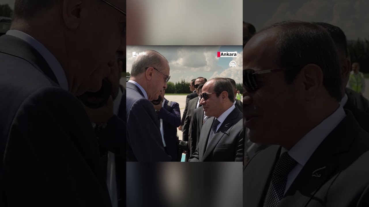 İlk kez Türkiye'yi ziyaret eden Sisi'yi Erdoğan havaalanında karşıladı