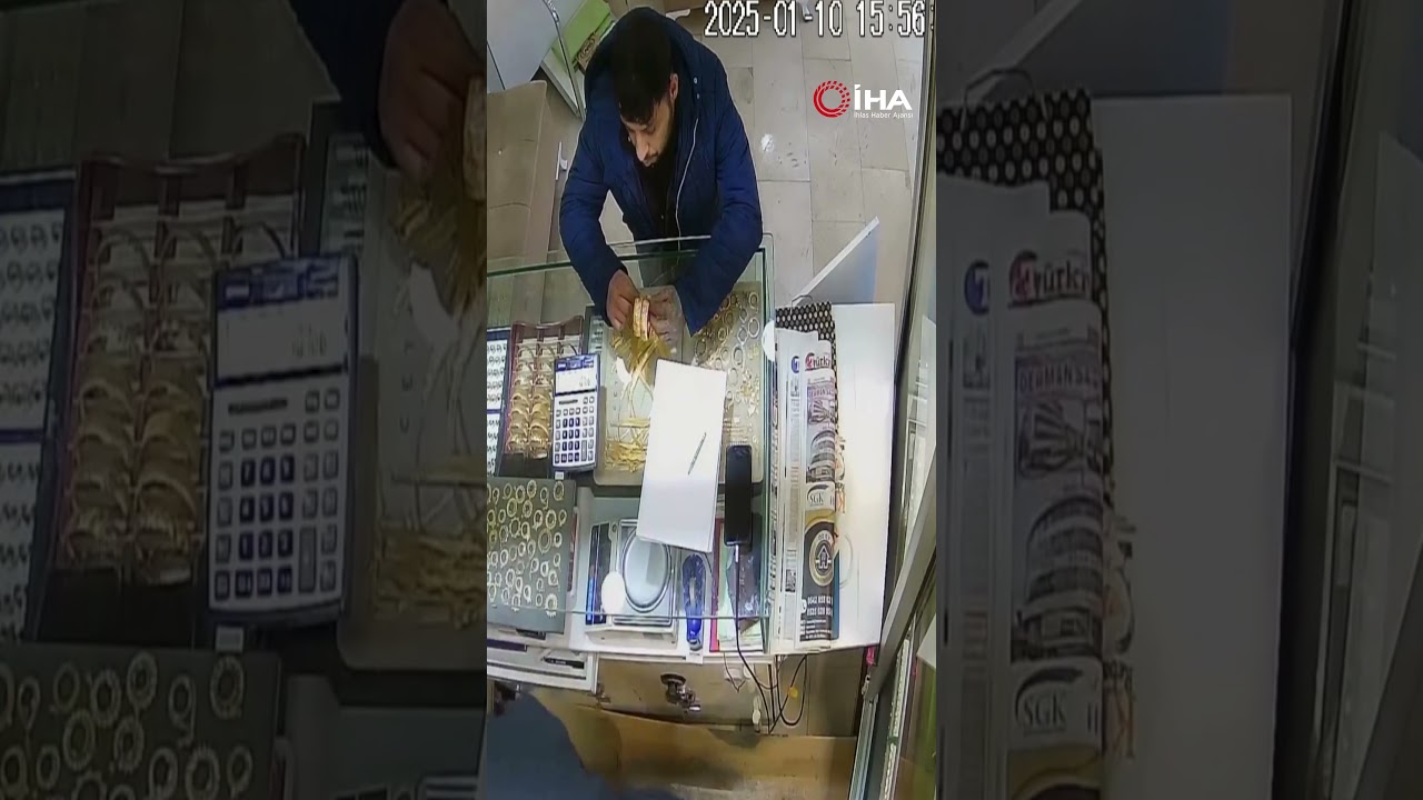 Lüleburgaz'da bir kuyumcuda 105 bin liralık bilezik hırsızlığı kamerada