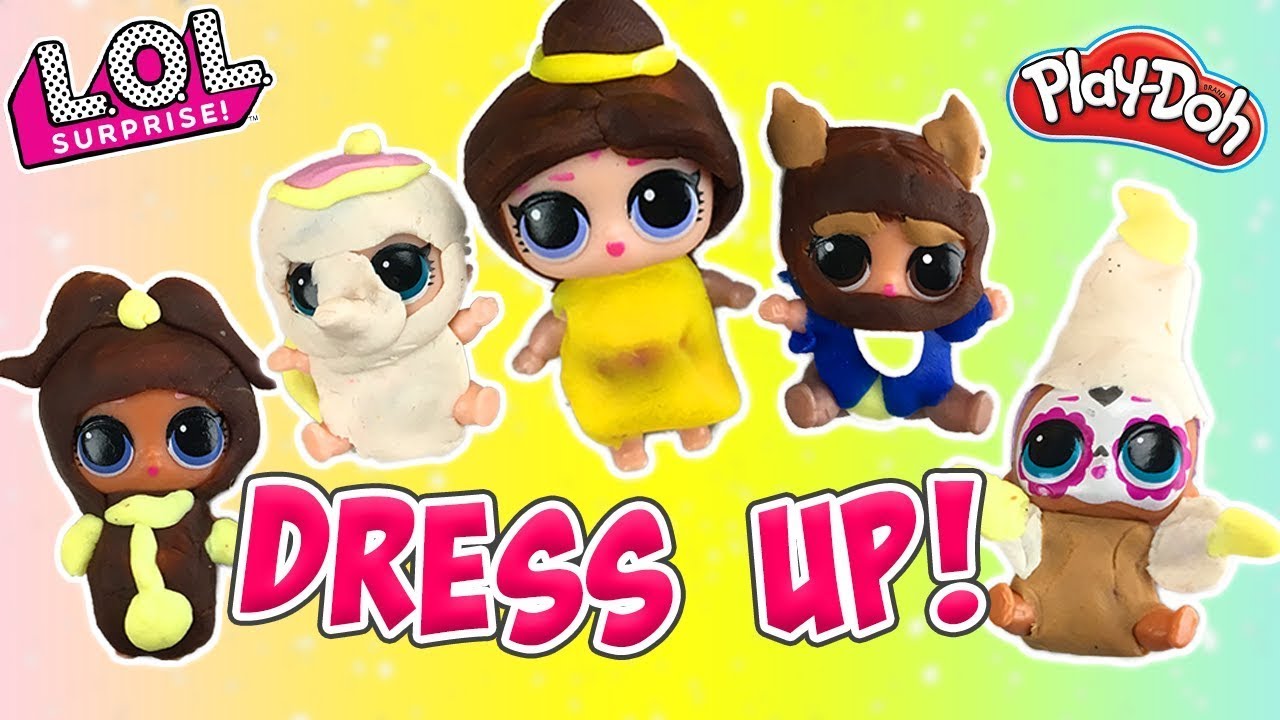 LOL Surprise Dolls Lil Sisters Dress Up Contest! W Daring Diva and Play-Doh! | LOL Dolls Families