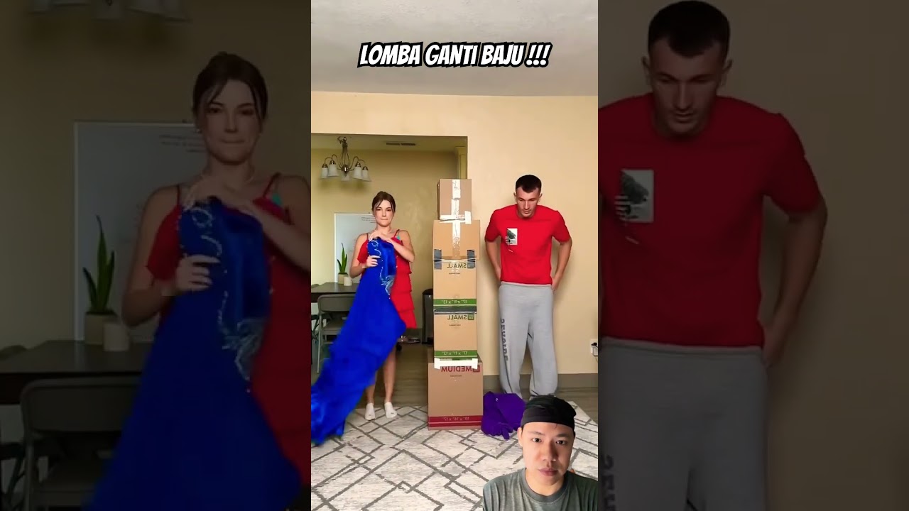Lomba ganti baju #prank #comedy #funny #couple #challenge #coke #dress #tshirt #fast