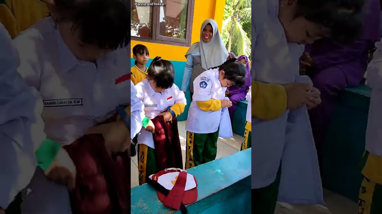 Lomba pakai baju seragam SD Part.1 #shorts
