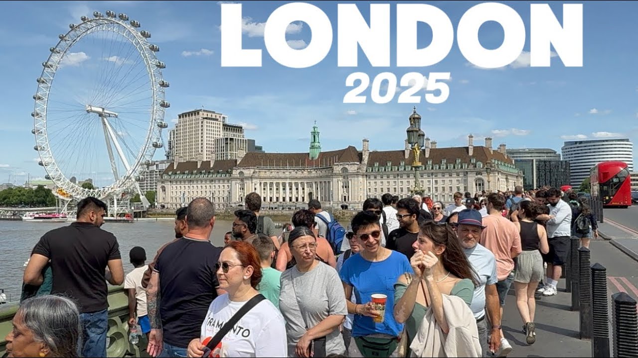 London City Tour 2025 | 4K HDR Virtual Walking Tour around the City | London Summer Walk 2025