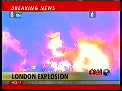 'London Explosion' (Buncefield fire, 11 December 2005) - TV news coverage