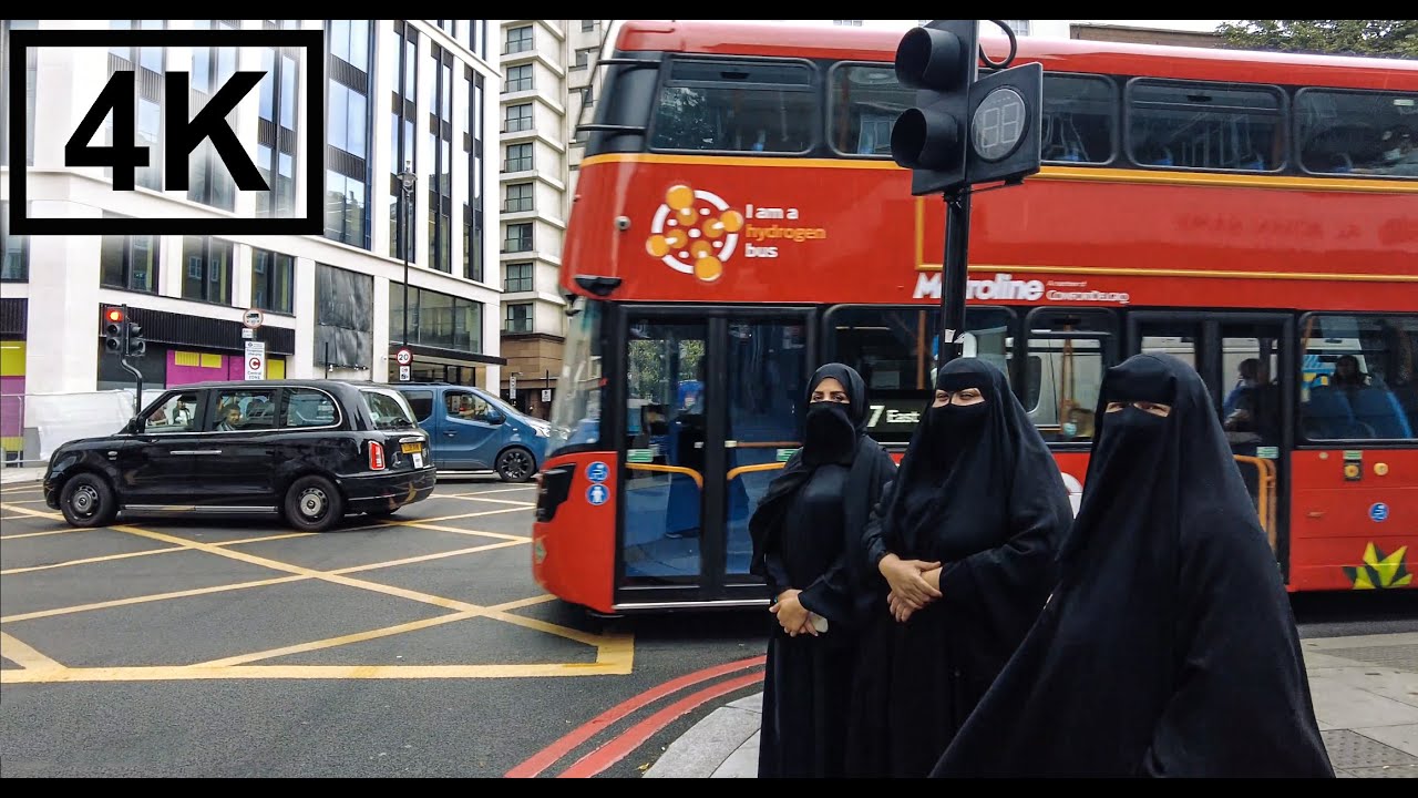 London Walk on Edgware Road, the Arabic Capital of London | 4K 60fps 3D Sound 🎧