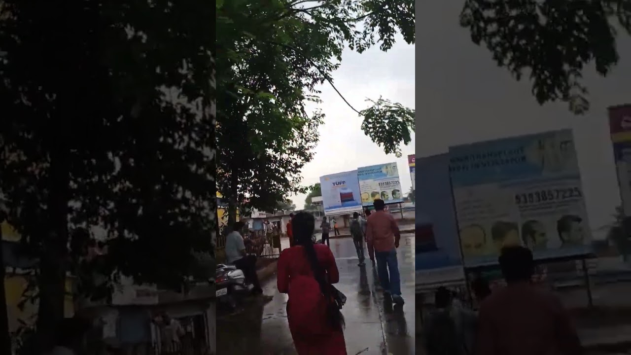 long & thick hair girl in bus stop please subscribe my channel friends