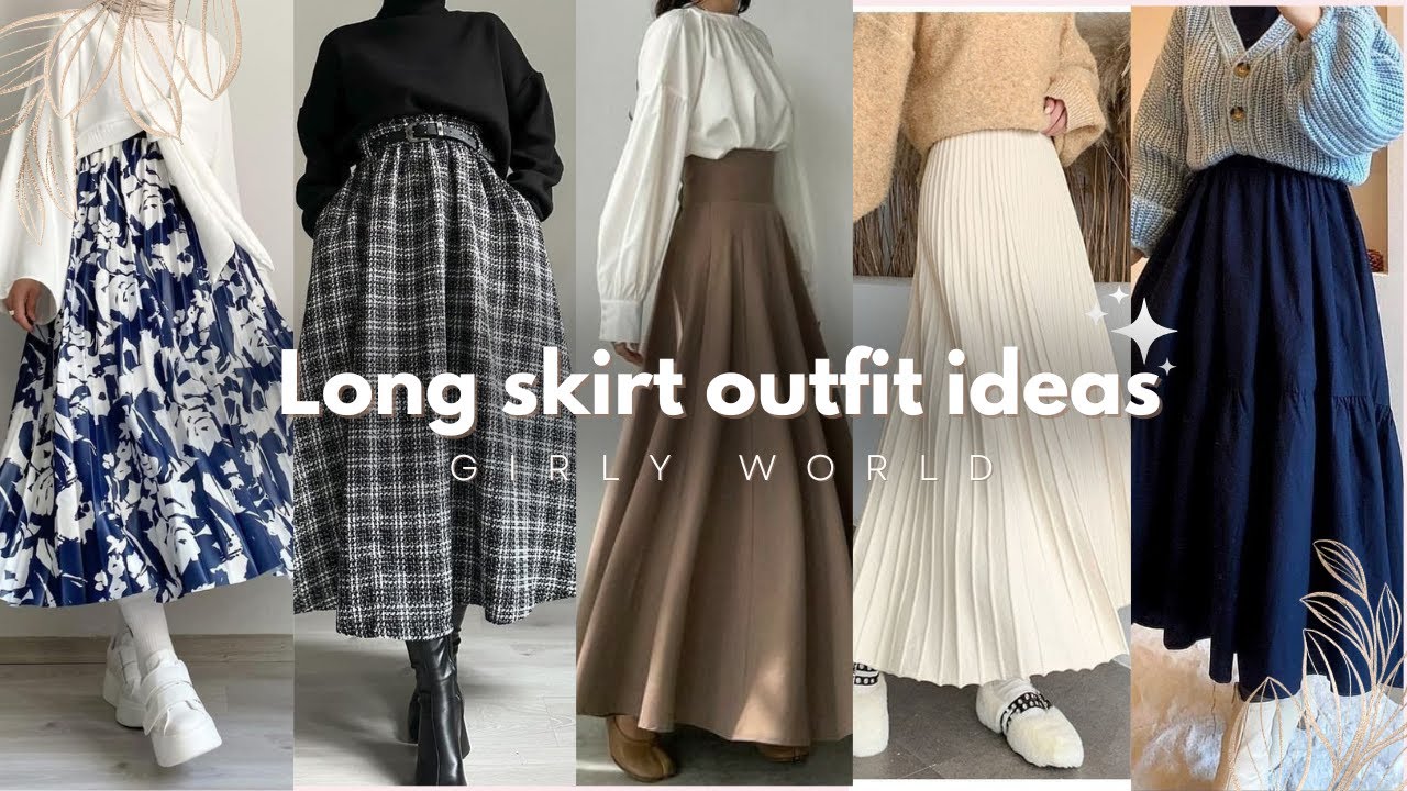 Long Skirt Outfit Ideas | Casual Skirt Outfit for Summer and Winter