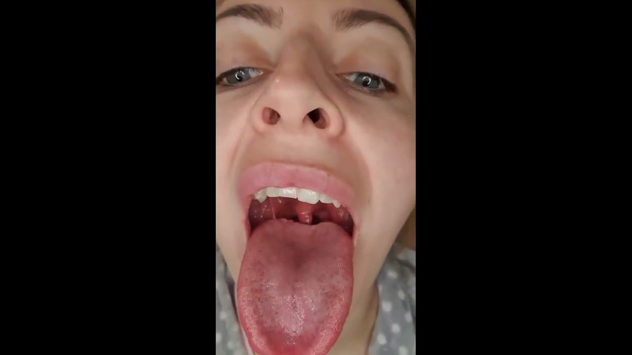 Long tongue girl 28