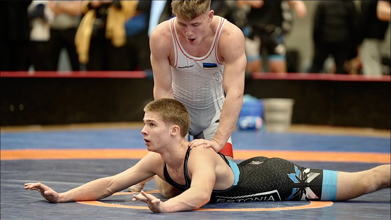 Longest match yet! U20 Robin Roots (EST) vs Markus Abilon (EST) 67kg. Greco-roman boys wrestling.