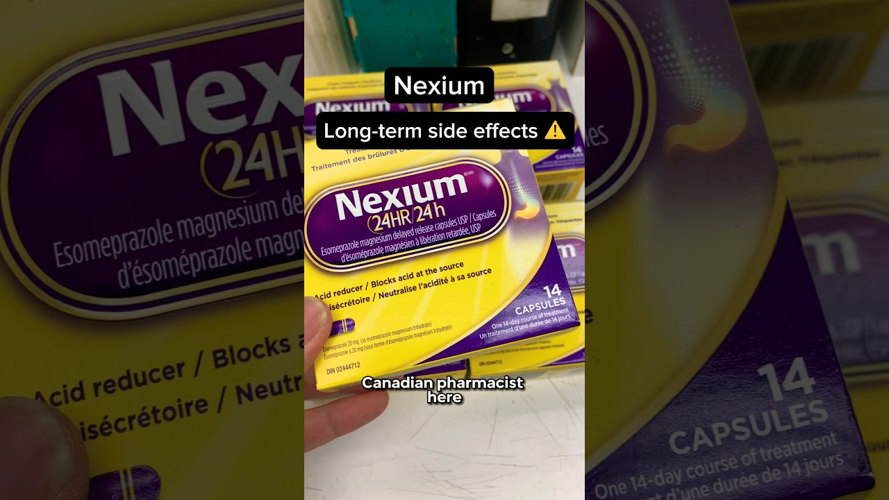 ⚠️Long-term side effects of Nexium. #pharmacist #acidreflux #heartburn #healthandwellness