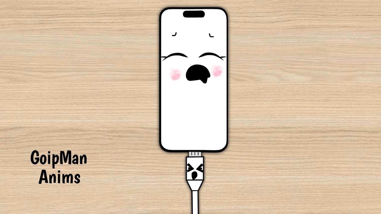 Look at the behavior of my phone and charger - ANIMATION PARODY
