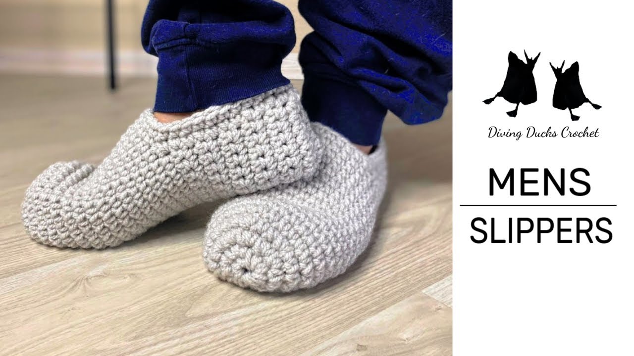 LOOK! Fast 1 HOUR Crochet Slippers for Men