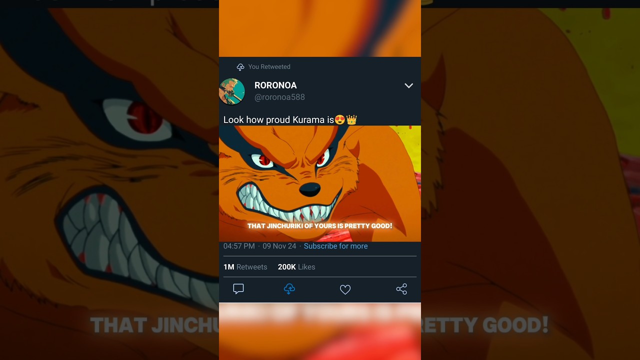 Look how proud Kurama is😍👑 #anime #edit #narutoshippuden
