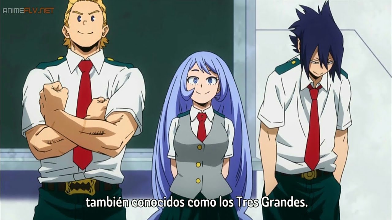 Los 3 grandes se presentan por primera vez en boku no hero | capítulo 24 tercera temporada.