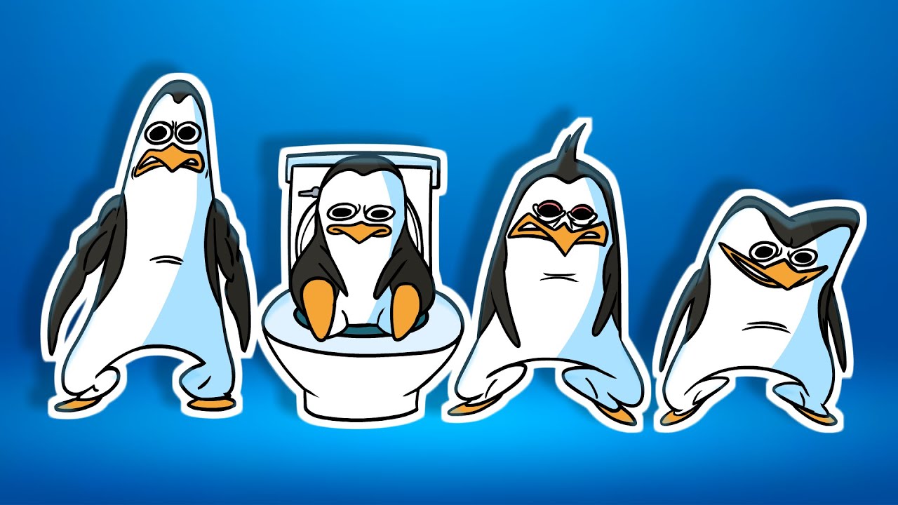 Los Pingüinos meme but it's animated