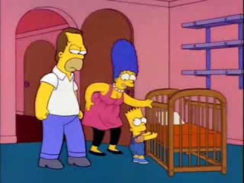 Los simpsons bart no quiere dejar su cuna
