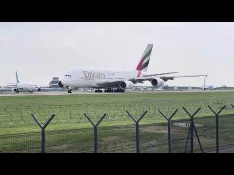 LOUD! Emirates A380 Takeoff | Manchester to Dubai EK18 Amateur iPhone Footage 21/06/25