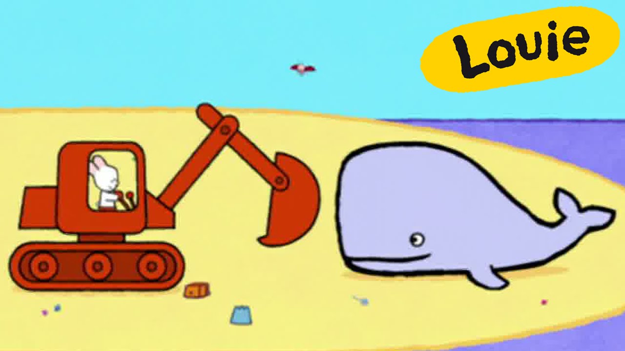 Louie, draw me a digger | Learn to draw cartoon for kids