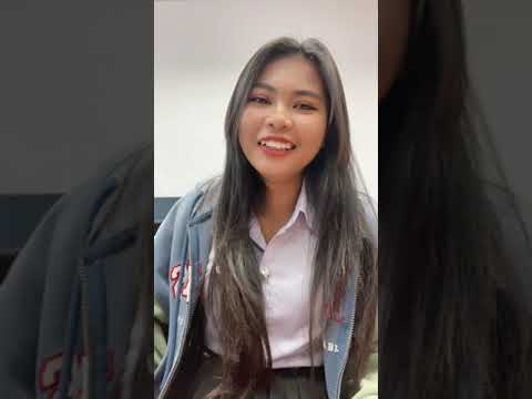 Lovely thai student live bigo while studying in class