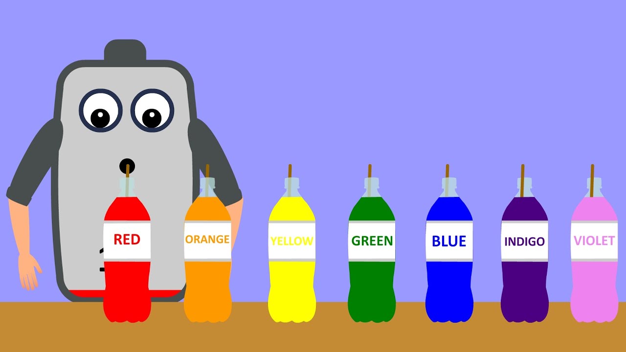 Low Battery Charged By Drinking Rainbow Colorful Drinks | Asmr Drinking Sound | NCR Animation