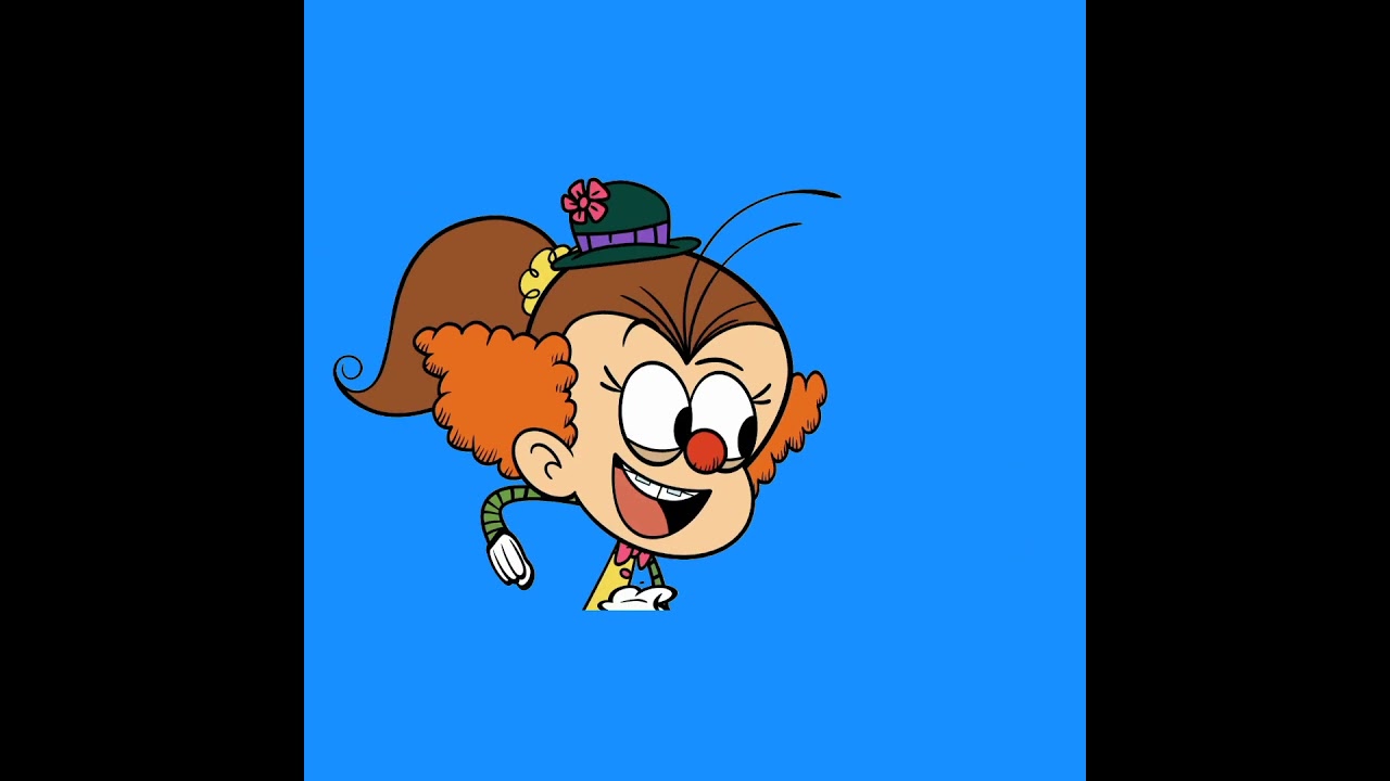 Luan Loud clown make up blue screen