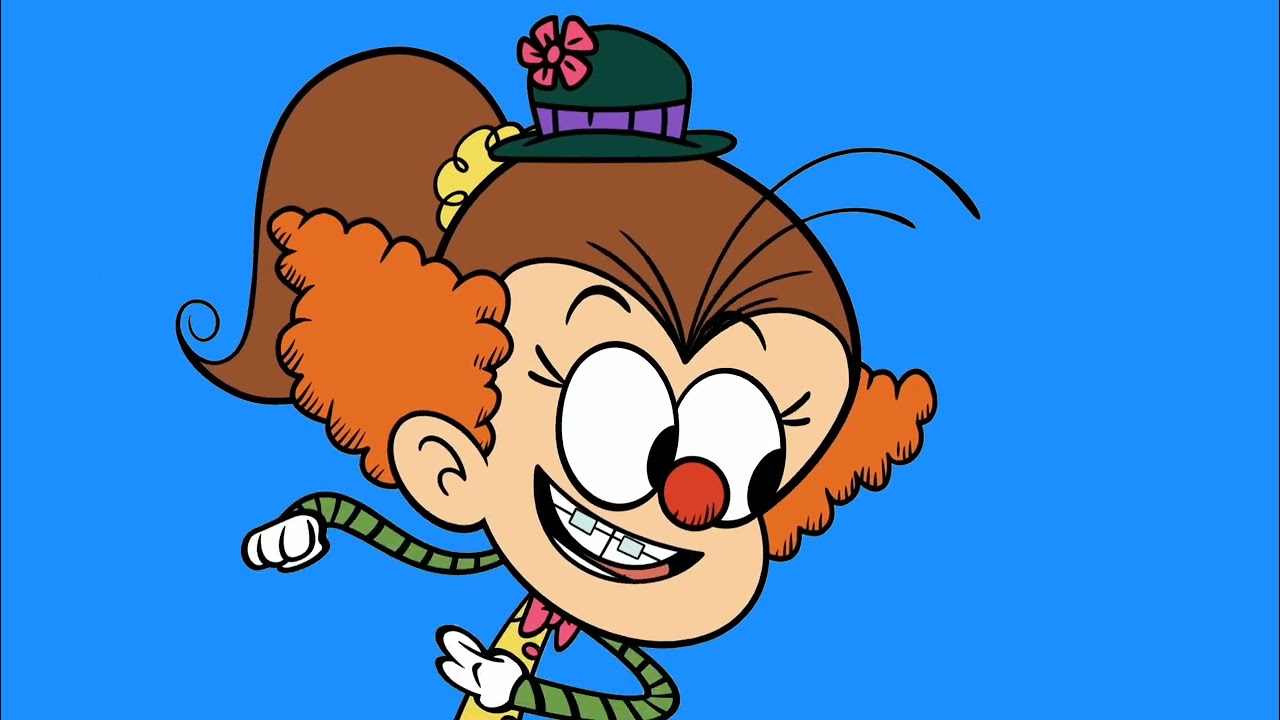 Luan Loud clown make up blue screen