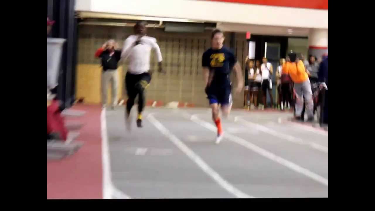 Lucas' 55 meters at SEMO 7.2 seconds