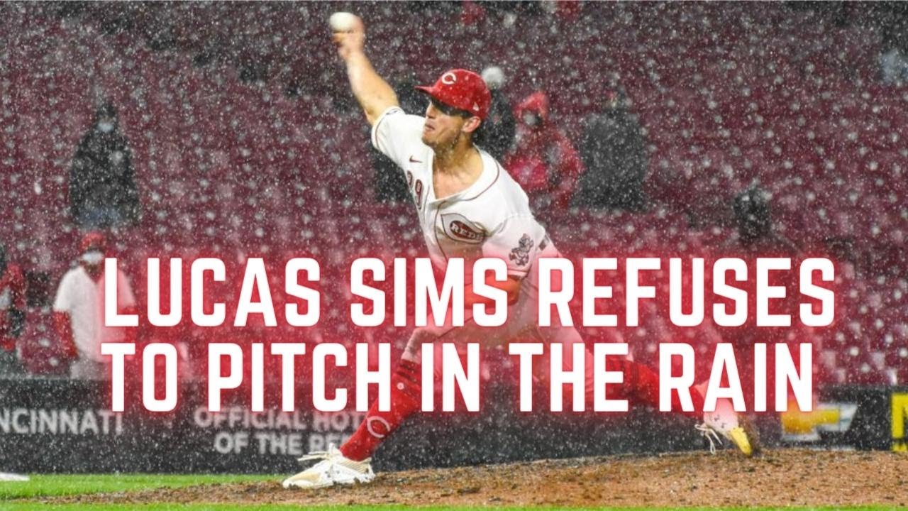 Lucas Sims REFUSES to pitch until rain delay