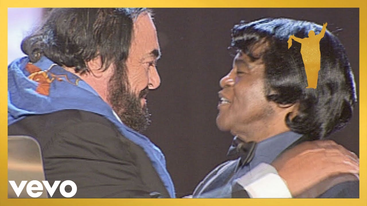 Luciano Pavarotti, James Brown - It's A Man's Man's Man's World (Official Live Performance Video)