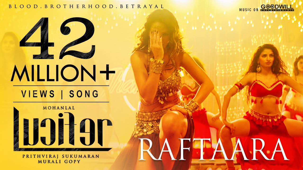 Lucifer Video Song | Raftaara | Mohanlal | Prithviraj | Deepak Dev | Jyotsna | Waluscha De Sousa