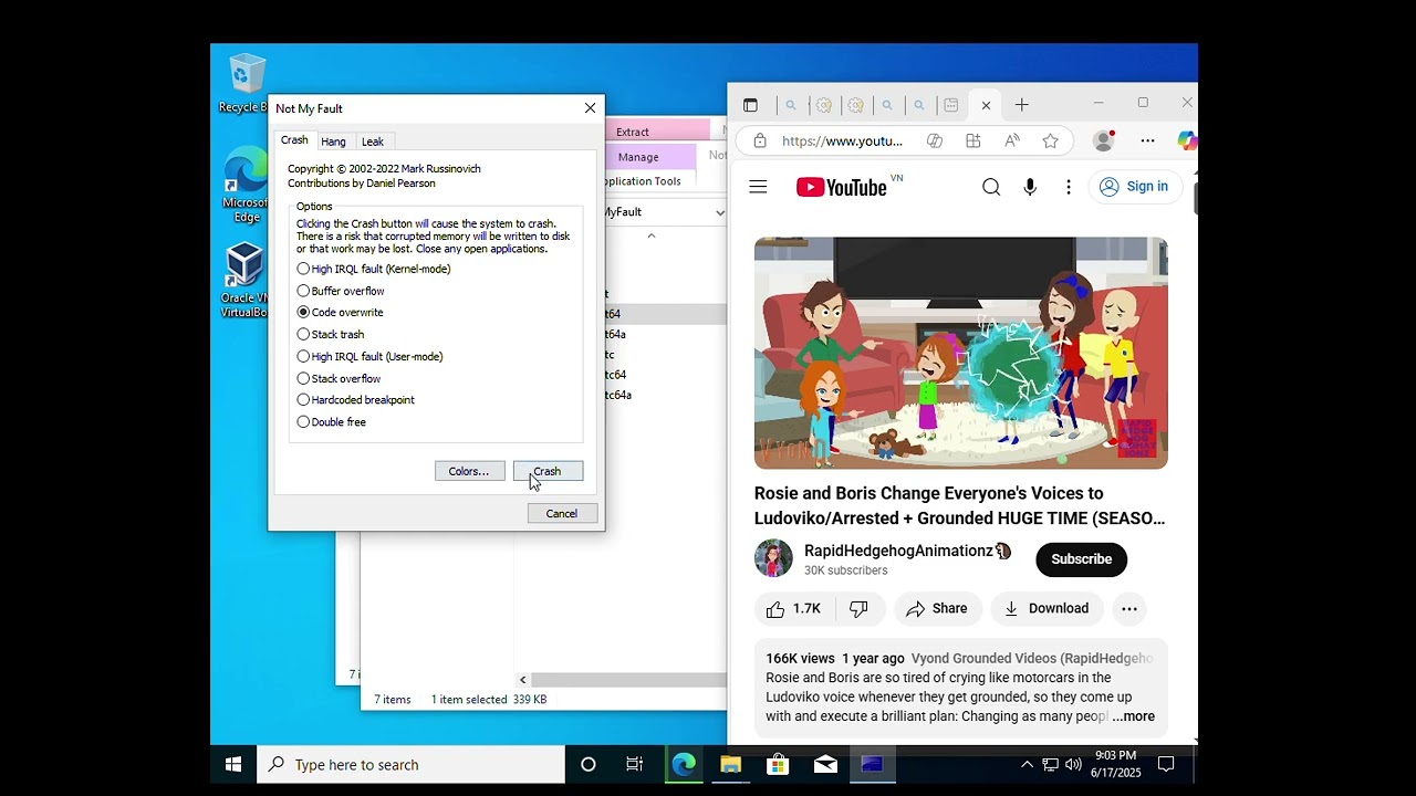 Ludoviko crying voice has BSOD (My first BSOD video)