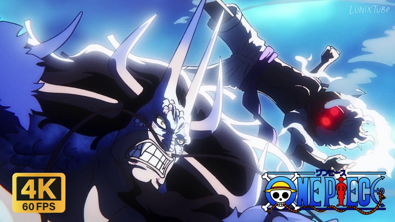 Luffy controlling Lightning vs Pure Haki Kaido (Luffy vs Kaido) | One Piece Episode 1074 [4K 60FPS]