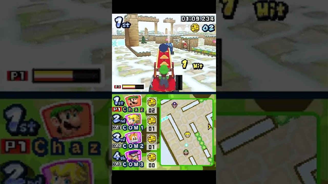 Luigi VS Peach VS Tails VS Waluigi - Extreme Snowball Fight - M&S Winter Olympic Games | [LSF]Chaz