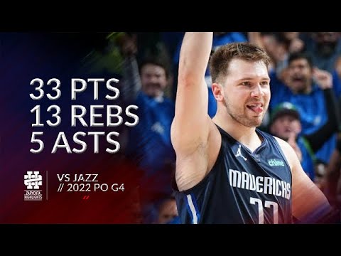 Luka Doncic 33 pts 13 rebs 5 asts vs Jazz 2022 PO G5