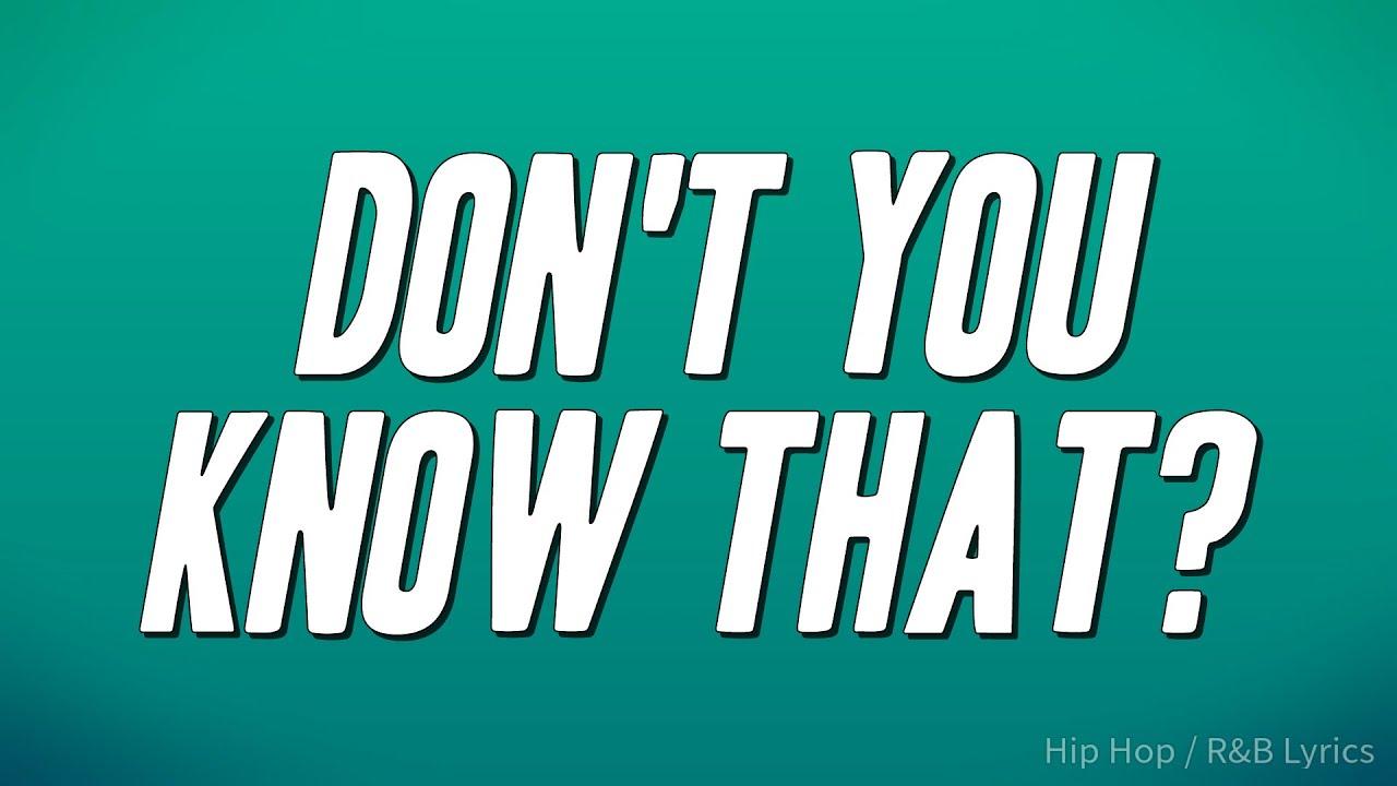 Luther Vandross - Don't You Know That? (Lyrics)