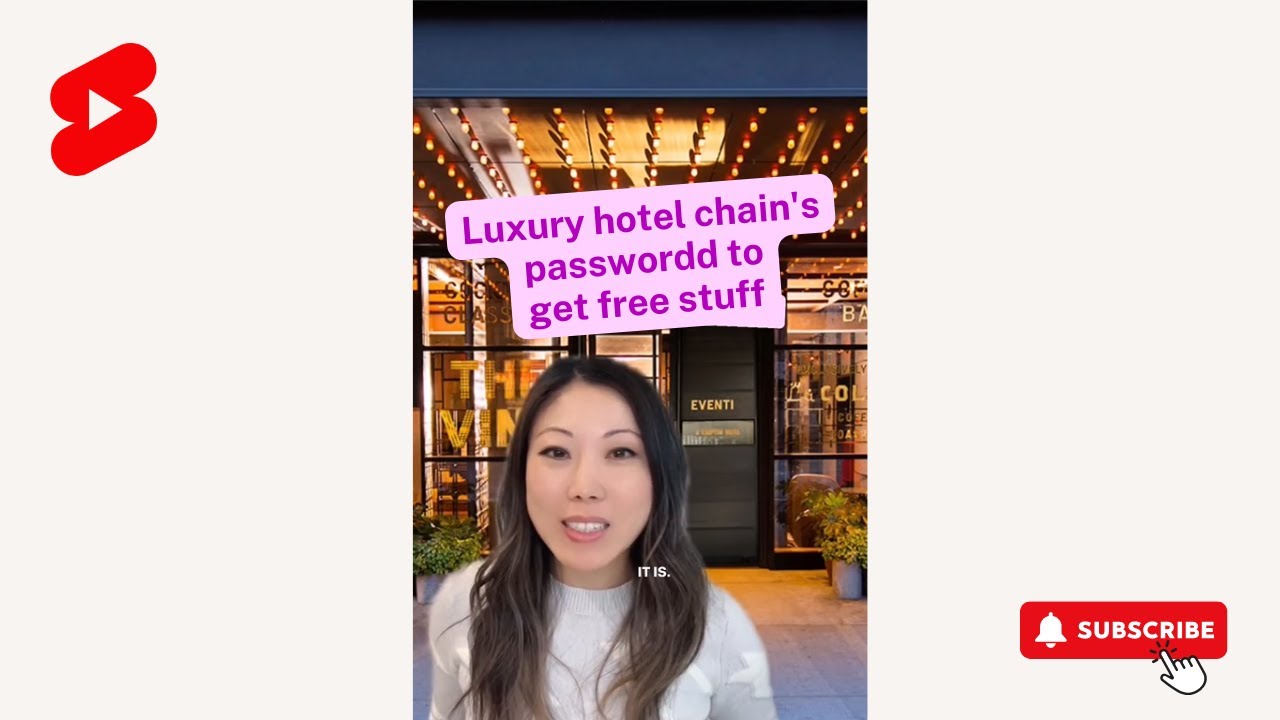 Luxury hotel's secret password to get free stuff