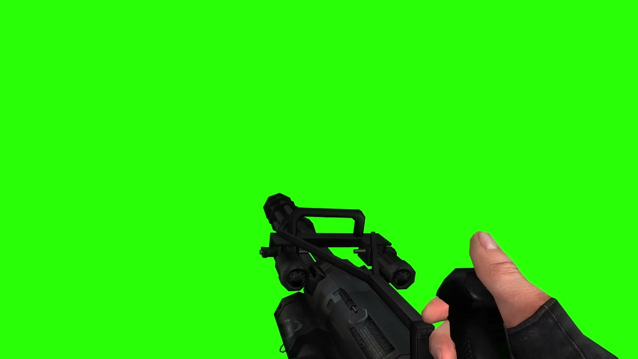 M9K - M134 Minigun in First Person [GREEN SCREEN]