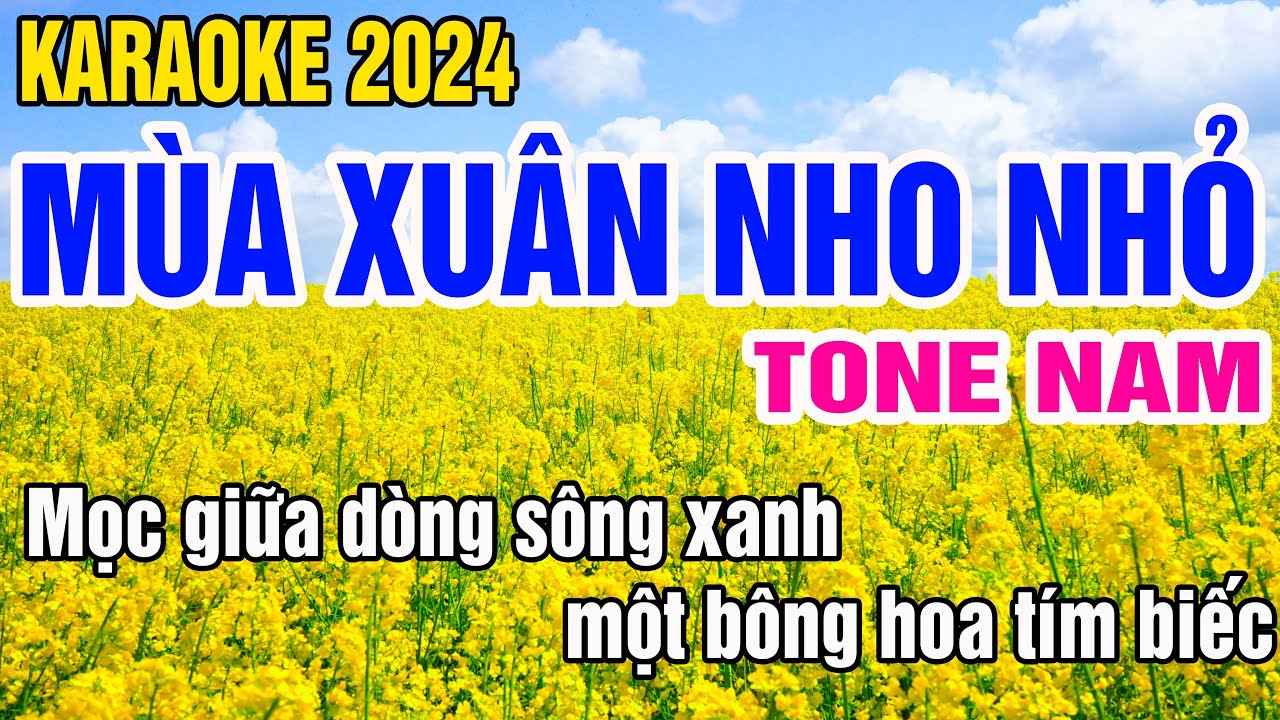 Mùa Xuân Nho Nhỏ Karaoke Tone Nam Nhạc Sống gia huy beat