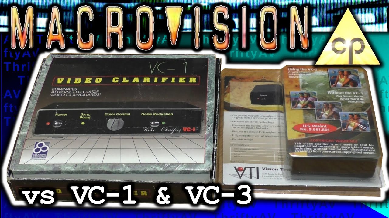 Macrovision Copyguard vs. VC-1, VC-3 Video Clarifier / Stabilizer