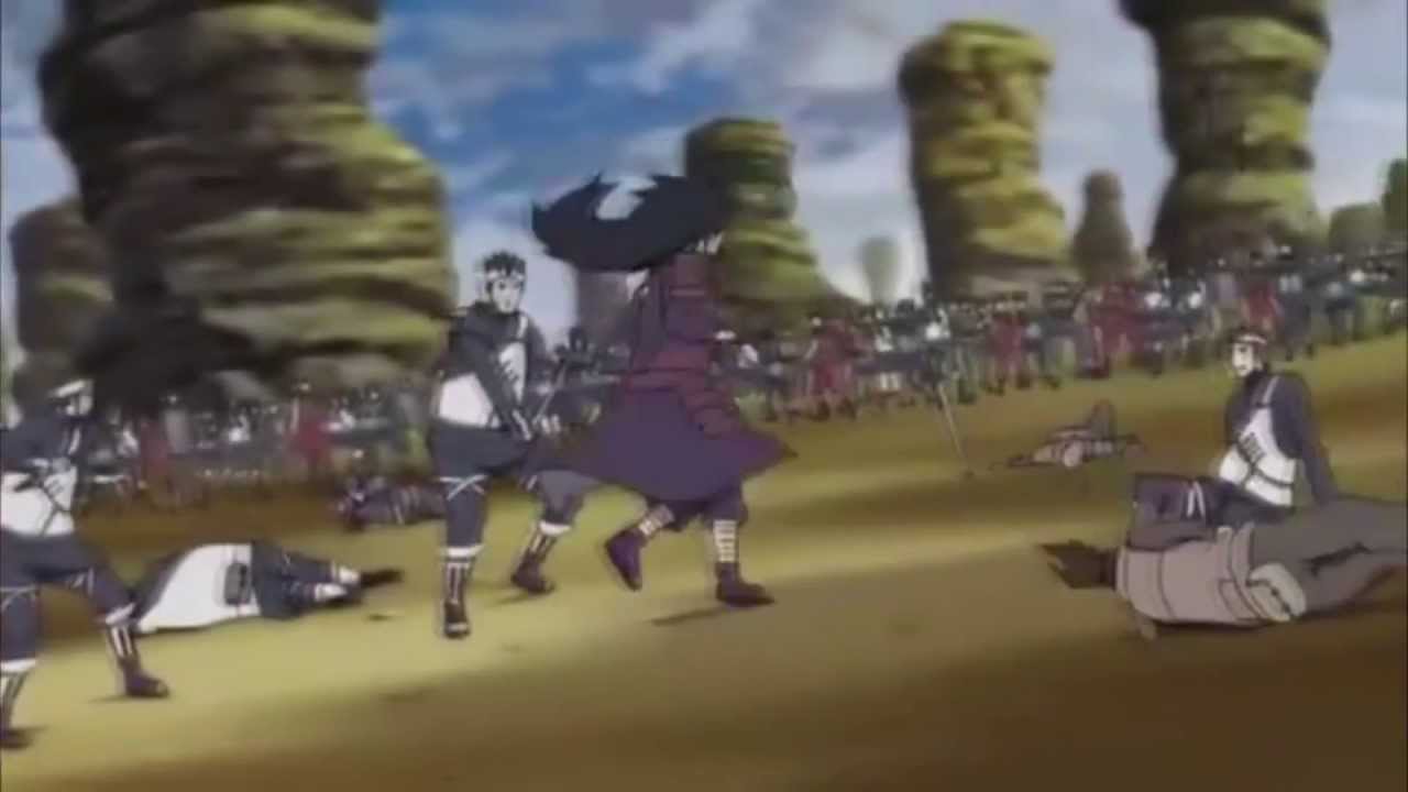 Madara VS Allied Forces   Madara Throws Paper Bomb Kunai!