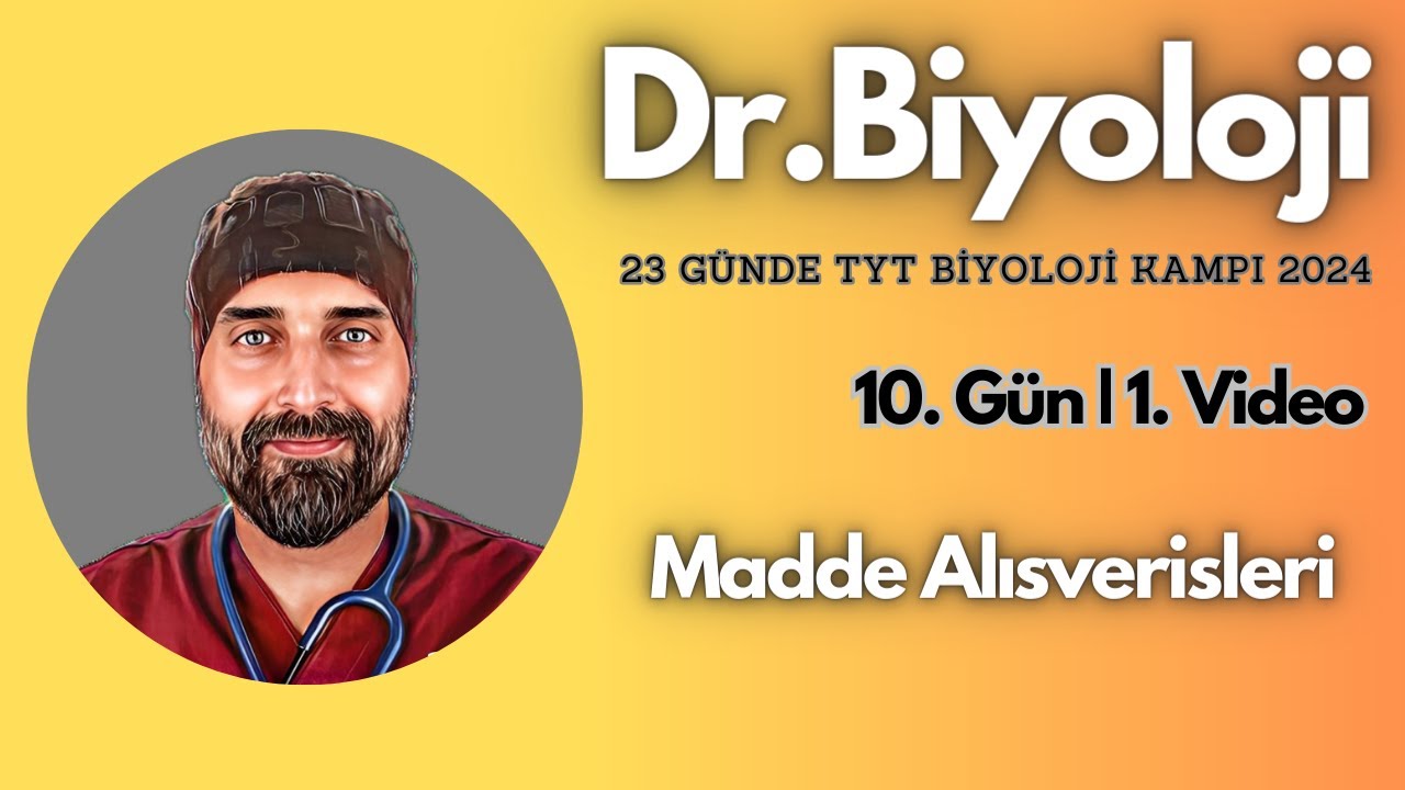 Madde Alışverişleri | 23 Günde TYT Biyoloji Kampı yks2024 | 9. Sınıf