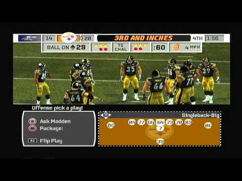 Madden 07 LPPS Gameplay End Game (PS2) Steelers vs Ravens