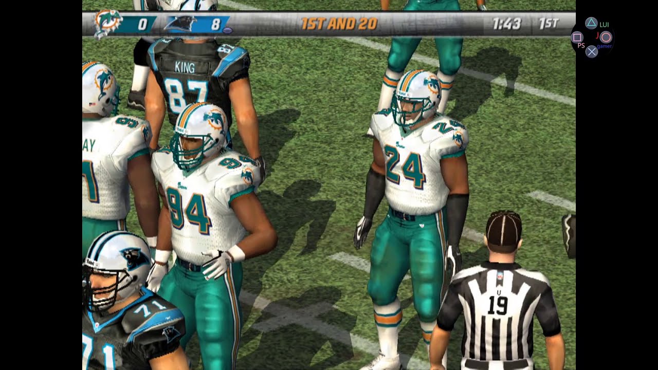 Madden NFL 08 PS2 - Panthers vs Dolphins