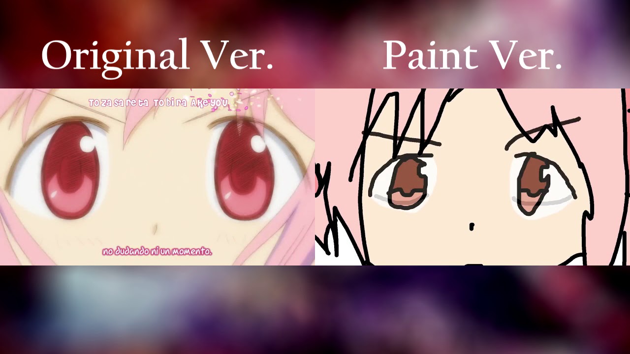 Madoka Magica Opening [Original Ver. vs Paint Ver.]