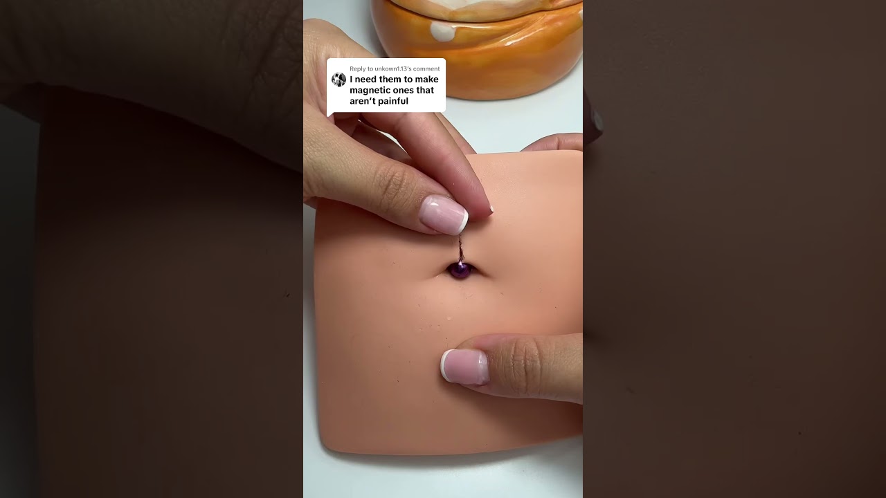 Magnetic Fake Belly Rings?!?🪡🚫 HANYSLUX.COM🛍️ #smallbusiness #bodyjewelry #jewelry